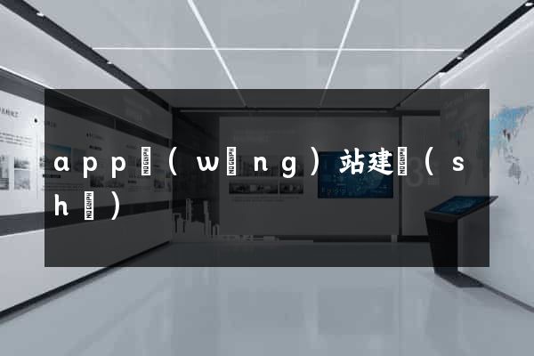app網(wǎng)站建設(shè)