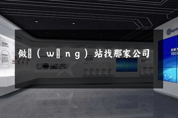 做網(wǎng)站找那家公司