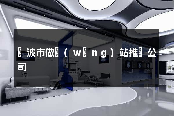 寧波市做網(wǎng)站推廣公司