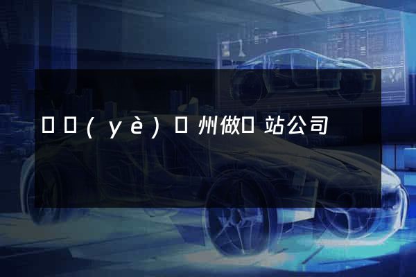 專業(yè)廣州做網站公司