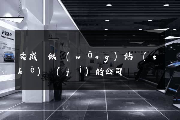 文成縣做網(wǎng)站設(shè)計(jì)的公司