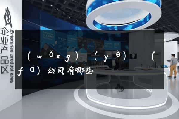 網(wǎng)頁(yè)開發(fā)公司有哪些