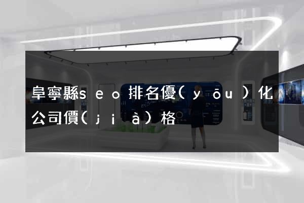 阜寧縣seo排名優(yōu)化公司價(jià)格