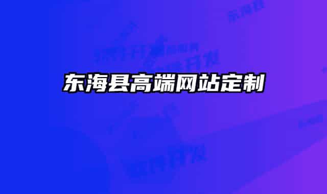 東?？h高端網(wǎng)站定制